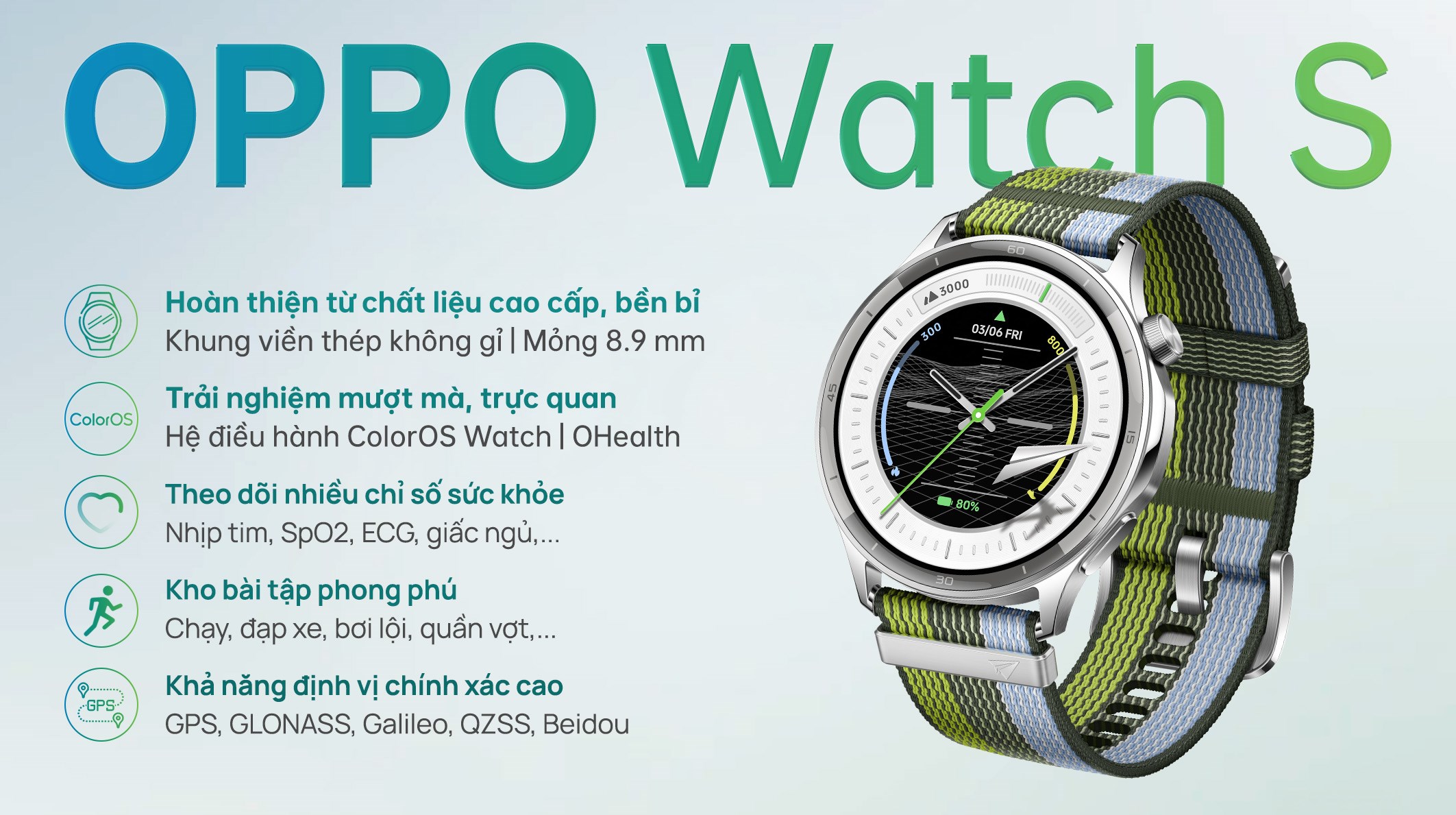 OPPO Watch S 46mm dây nylon