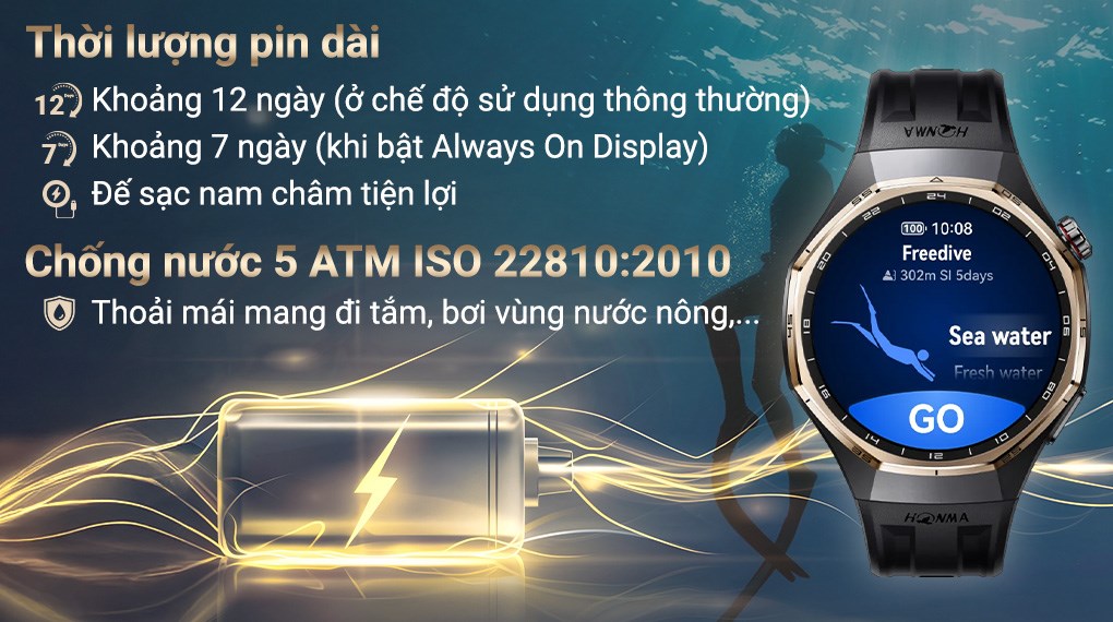 Huawei Watch GT 6 Pro Honma 46mm viền Titanium dây Fluor