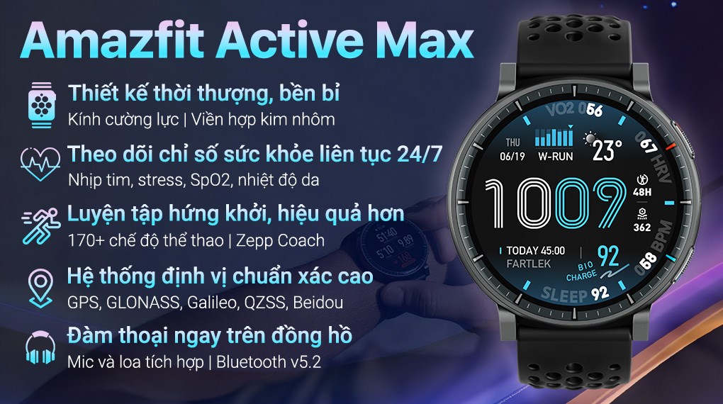 Amazfit Active Max 46mm dây silicone