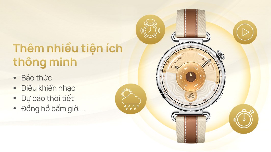 Huawei Watch GT 6 41mm viền thép dây da phối
