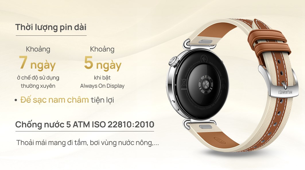 Huawei Watch GT 6 41mm viền thép dây da phối