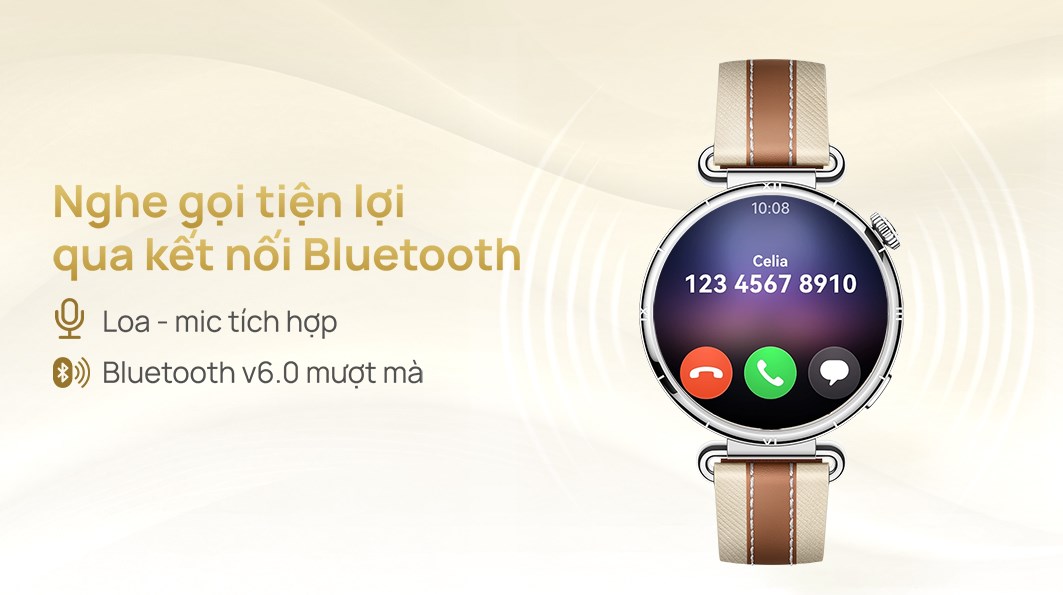 Huawei Watch GT 6 41mm viền thép dây da phối