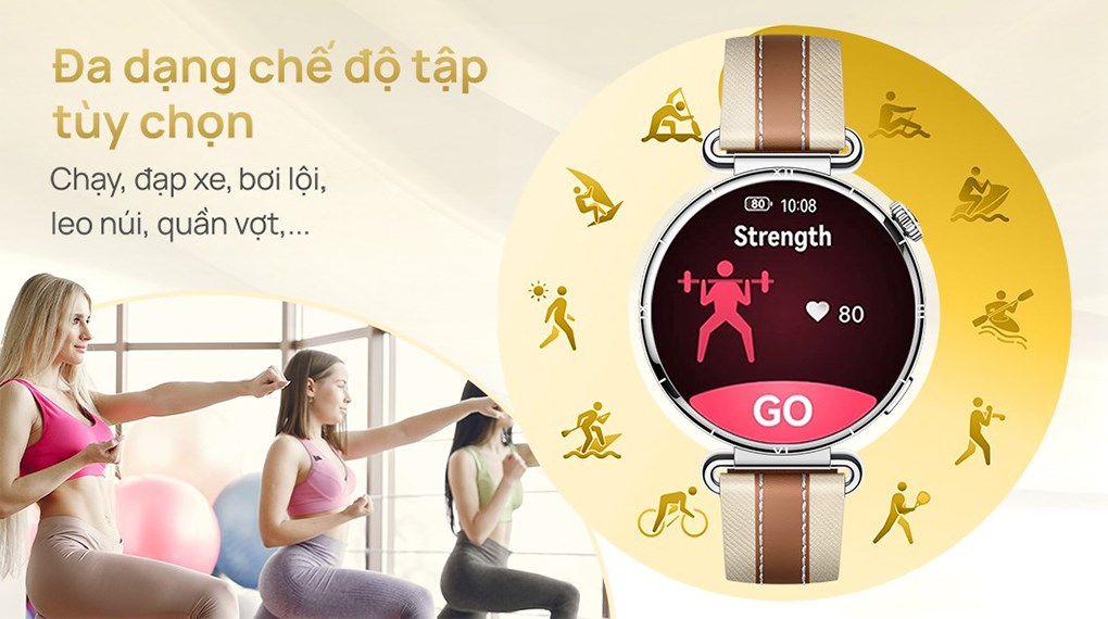 Huawei Watch GT 6 41mm viền thép dây da phối