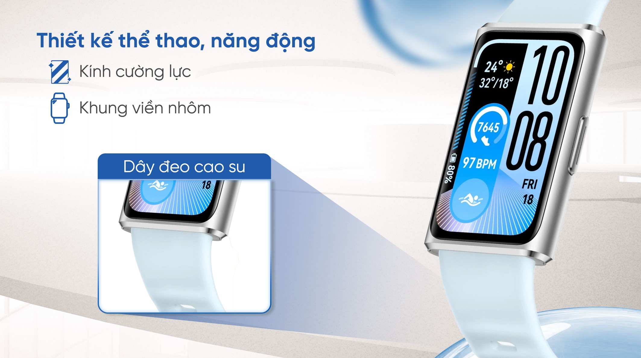Vòng đeo tay thông minh Huawei Band 11 Pro dây Fluor