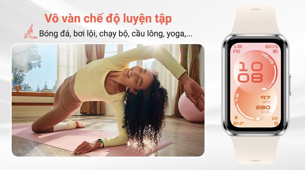 Vòng đeo tay thông minh Huawei Band 11 viền nhôm dây Fluor