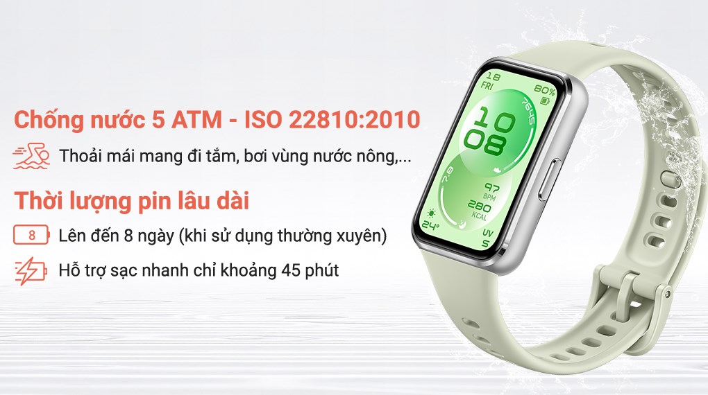 Vòng đeo tay thông minh Huawei Band 11 viền nhôm dây Fluor