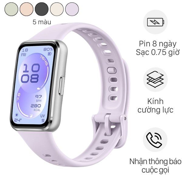 Vòng đeo tay thông minh Huawei Band 11 viền nhôm dây Fluor