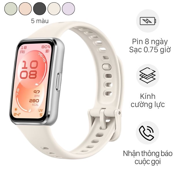 Vòng đeo tay thông minh Huawei Band 11 viền nhôm dây Fluor
