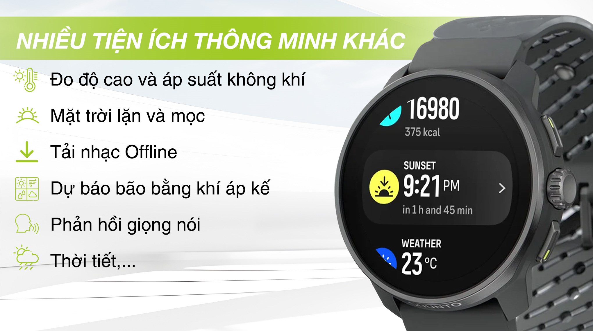 Suunto Race S Titanium 45mm dây silicone