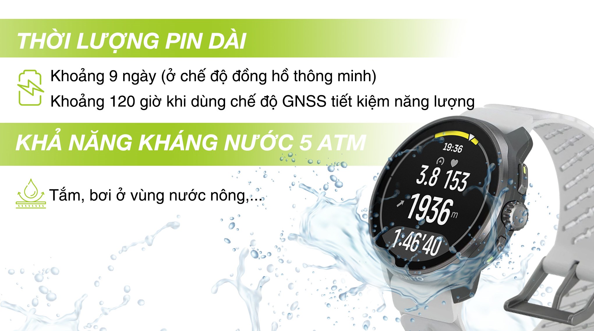 Suunto Race S Titanium 45mm dây silicone