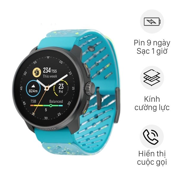 Suunto Race S Titanium Courtney 45mm dây silicone