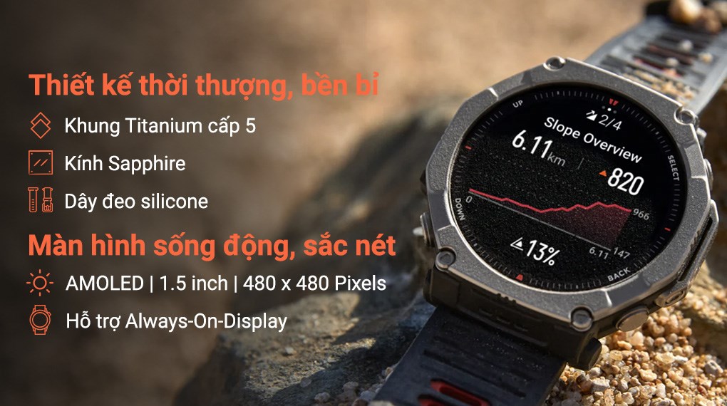 Amazfit T-Rex Ultra 2 51mm dây silicone