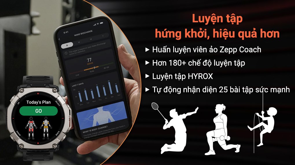 Amazfit T-Rex Ultra 2 51mm dây silicone