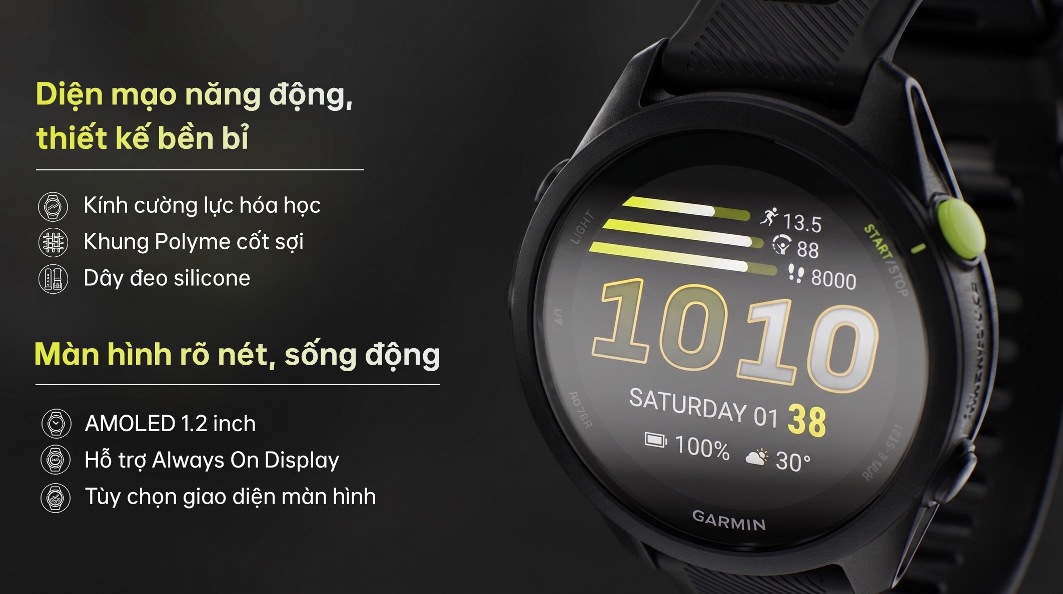 Garmin Forerunner 70 42.6mm dây silicone