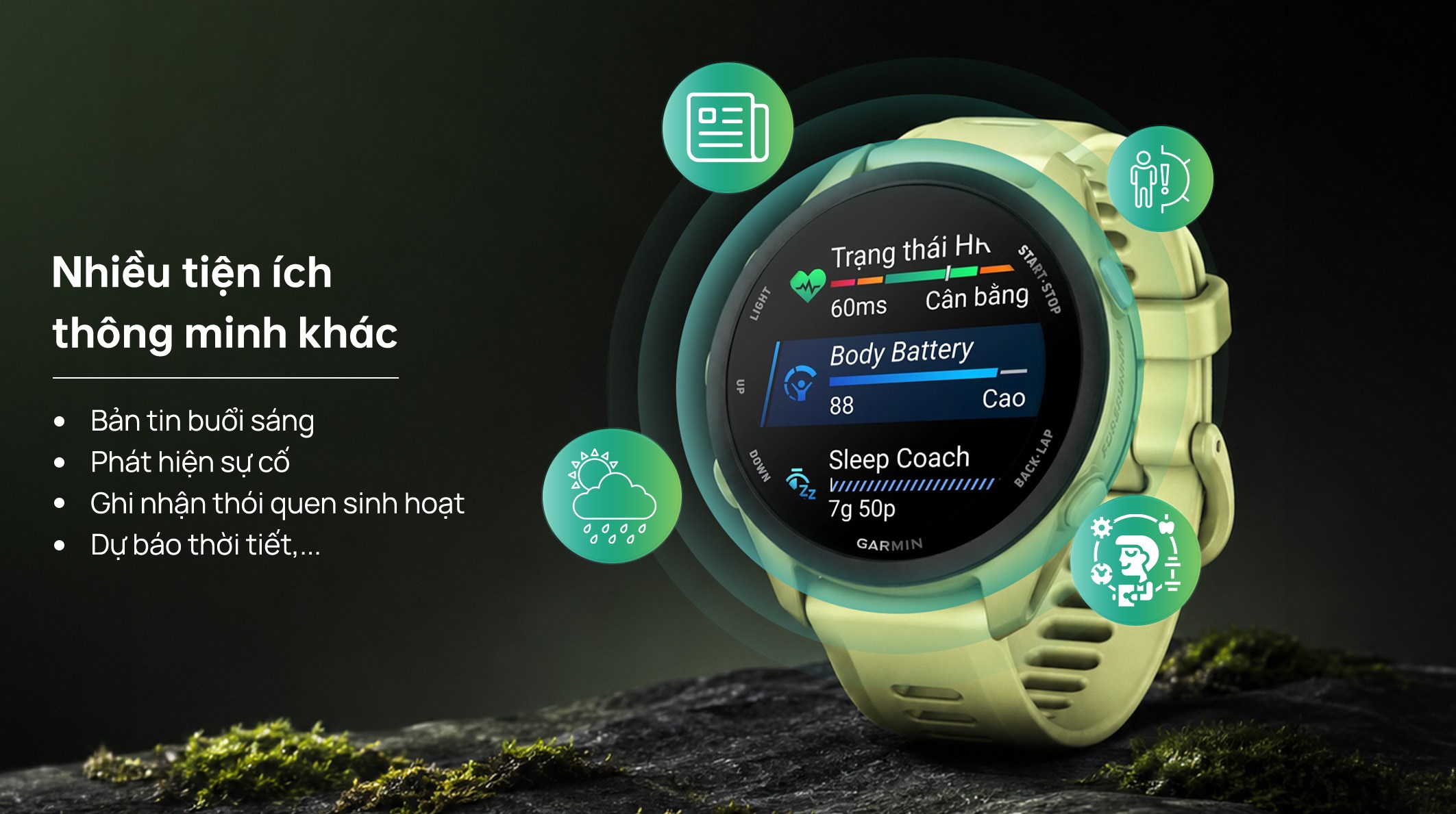 Garmin Forerunner 70 42.6mm dây silicone