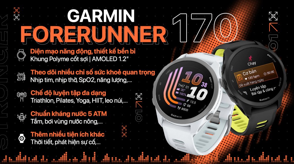 Garmin Forerunner 170 42.6mm dây silicone