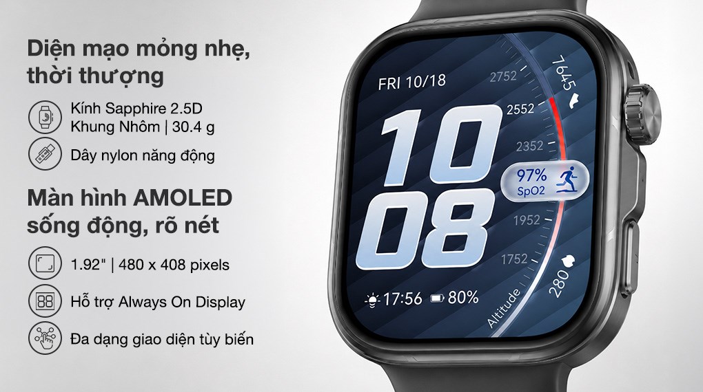 Huawei Watch Fit 5 Pro 44.5mm dây Fluoro