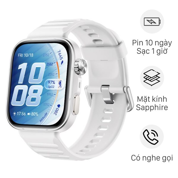 Huawei Watch Fit 5 Pro 44.5mm viền Titanium Micro Arc Oxidation dây Fluoro
