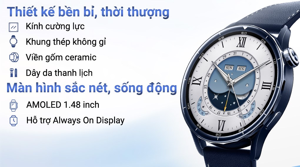 Xiaomi Watch S5 46mm viền gốm dây da