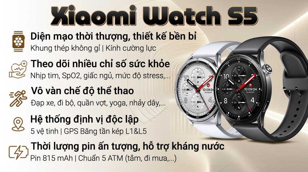 Xiaomi Watch S5 46mm dây cao su Fluoro