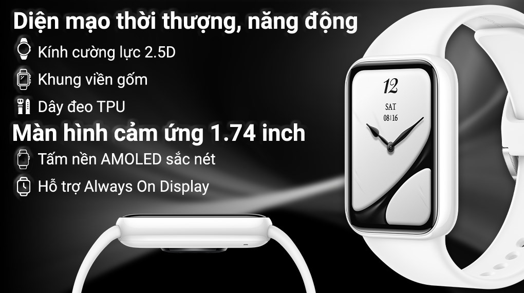 Vòng đeo tay thông minh Mi Band 10 Pro viền gốm