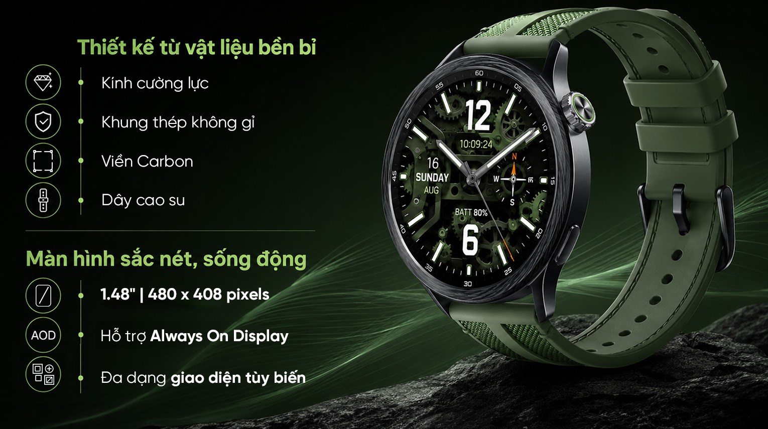 Xiaomi Watch S5 46mm viền Carbon dây Woven