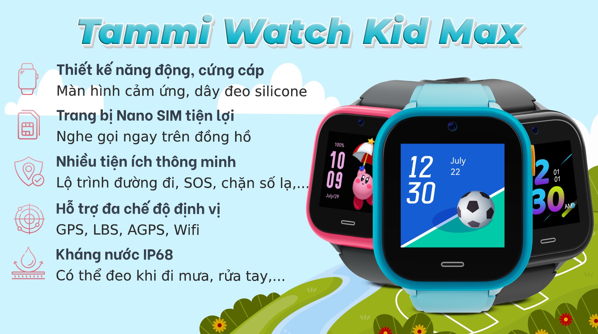Đồng hồ định vị trẻ em Tammi Watch Kid Max