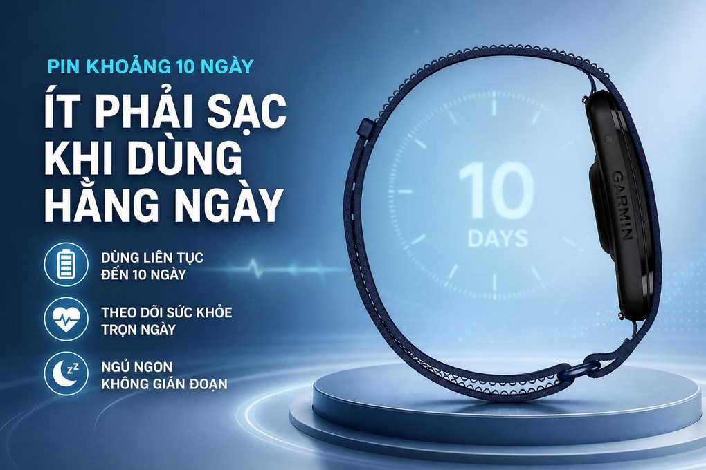 Vòng đeo tay thông minh Garmin CIRQA size L-XL dây vải