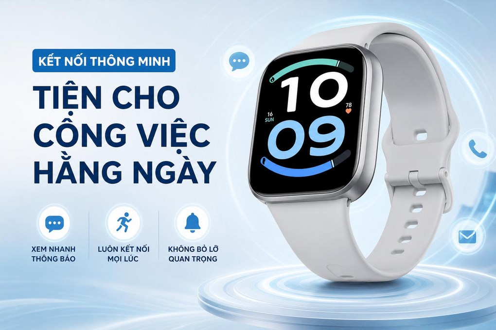 Xiaomi Redmi Watch 6 Active 47 mm dây TPU - Kết nối tiện và pin đủ dùng ổn định