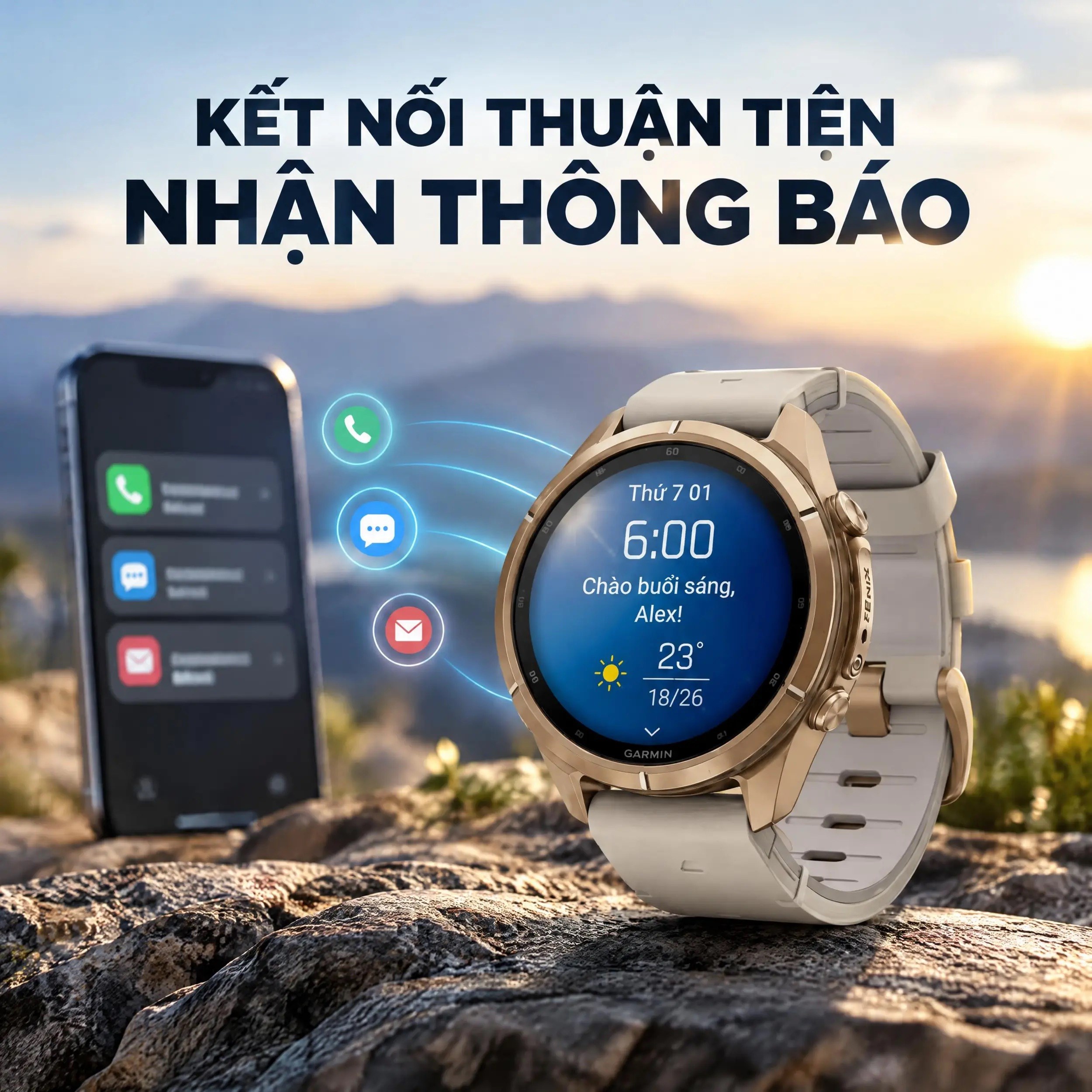 Garmin Fenix 9 Pro Sapphire 43mm viền Titanium dây silicone - 5