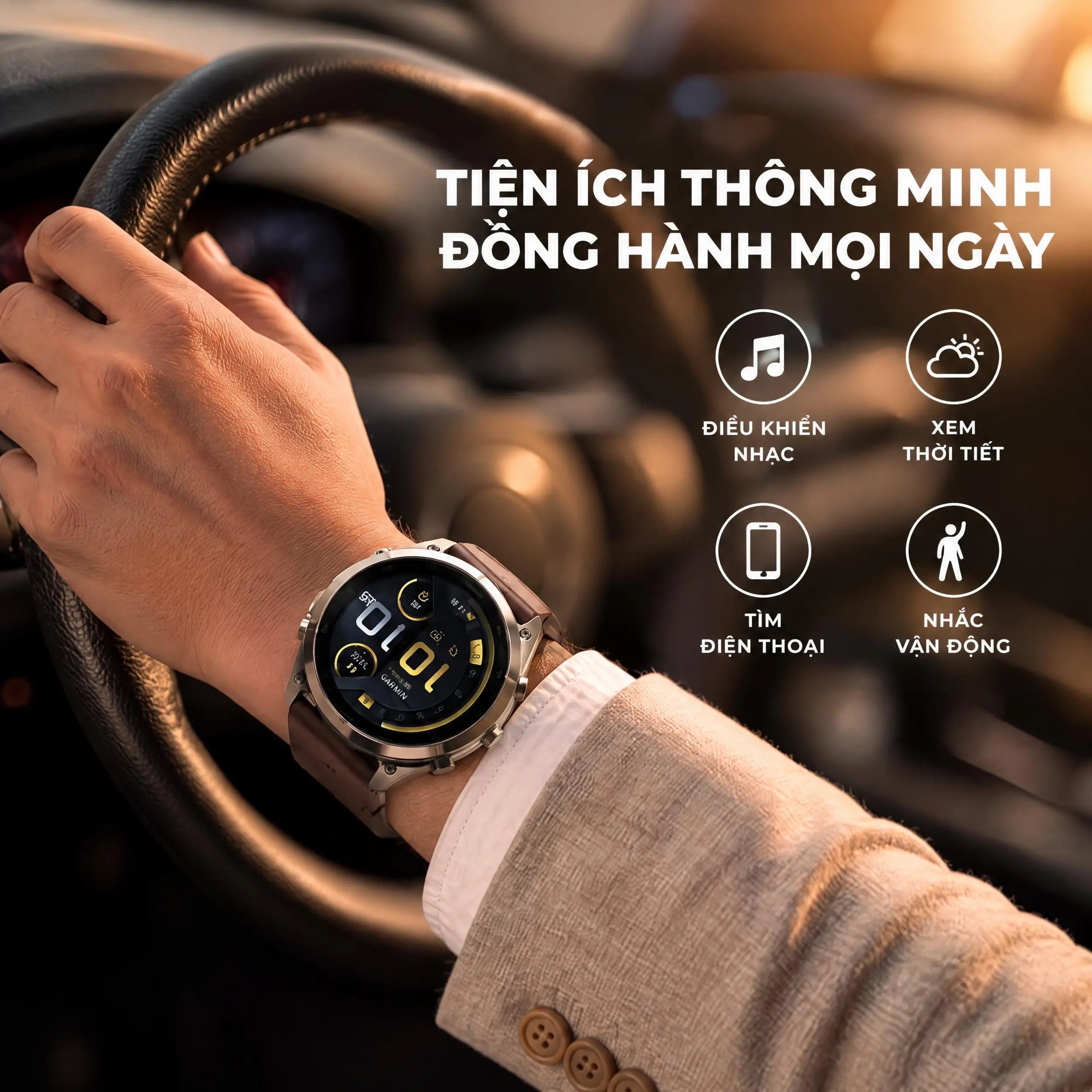 Garmin Fenix 9 Pro Sapphire 43mm viền Titanium dây silicone - 7