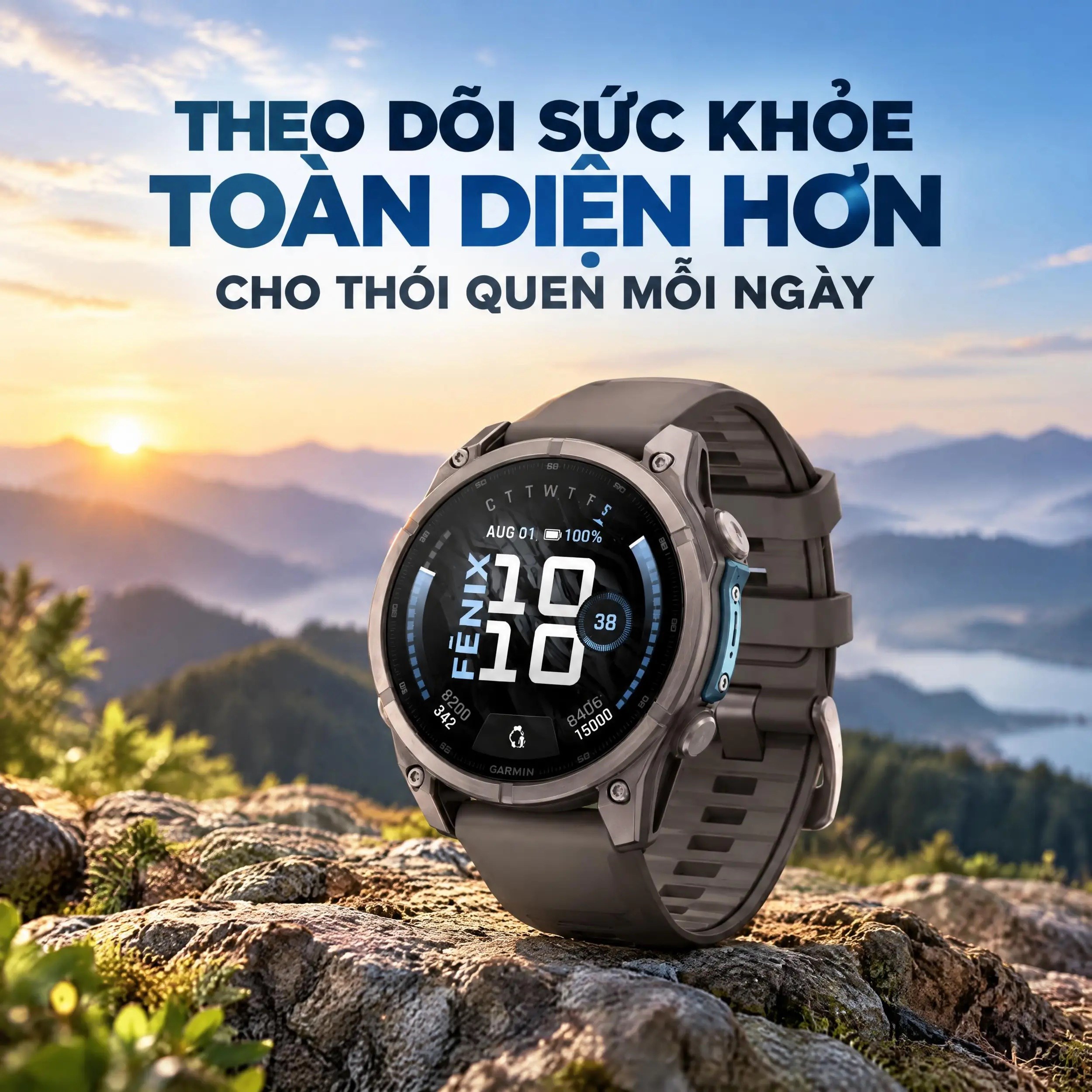 Garmin Fenix 9 Sapphire 47mm viền Titanium dây silicone Xám - 5