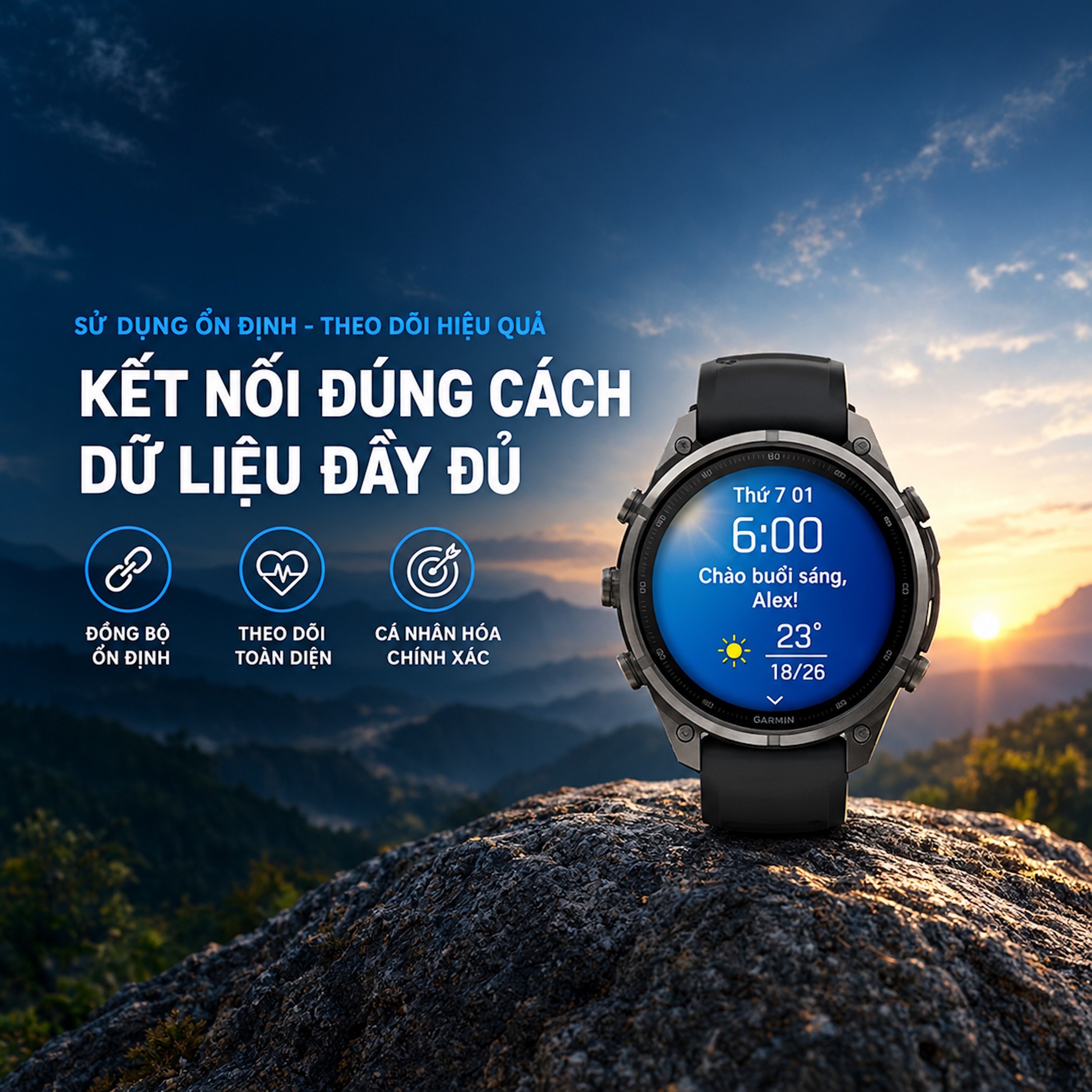Garmin Fenix 9 Pro Sapphire 47mm viền Titanium Carbon dây silicone - 7