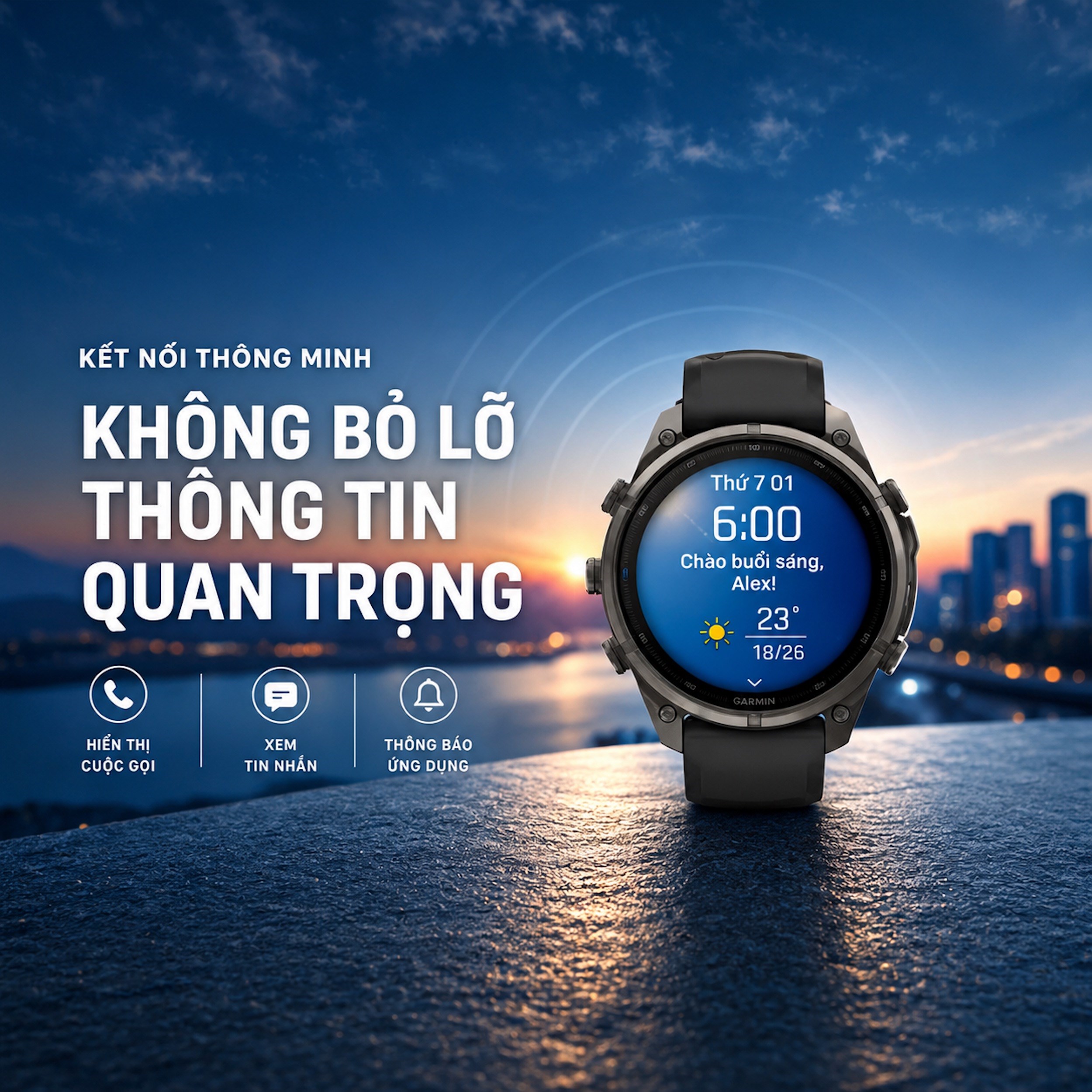 Garmin Fenix 9 Pro Sapphire 47mm viền Titanium Carbon dây silicone - 3