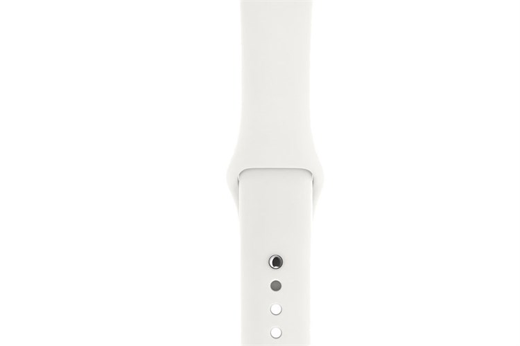 Apple Watch S1, 38mm, viền nhôm, dây cao su màu trắng