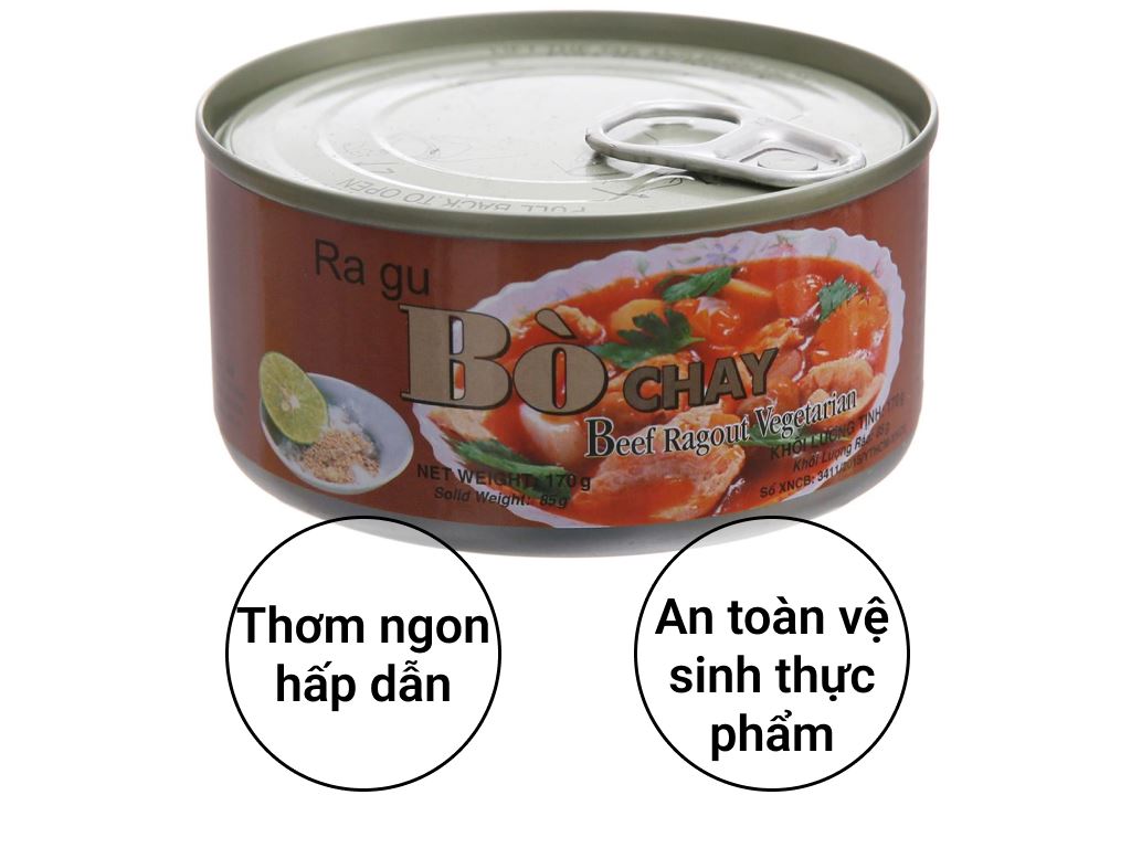 Ragu bò chay Vissan hộp 170g 2