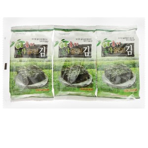Lốc 3 gói rong biển ăn liền Humanwell vị oliu trà xanh 4g