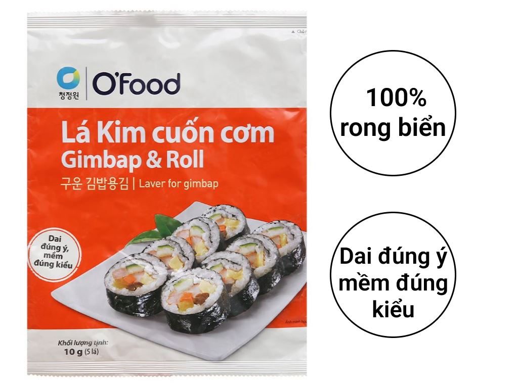 Lá Kim Cuộn Cơm Miếng O'Food 10G Giá Tốt Tại Bách Hoá Xanh