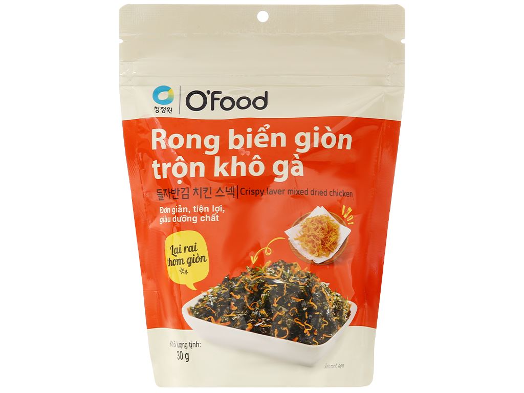 Bạn đang tìm kiếm một loại đồ ăn giòn khô phù hợp để thưởng thức? Rong biển giòn khô gà O\'food sẽ khiến bạn phải bị mê hoặc. Với vị giòn tan đặc trưng và hương vị thơm ngon, sản phẩm này đảm bảo sẽ khiến bạn cảm thấy thoải mái và thư giãn khi nhâm nhi từng miếng. Điều đặc biệt là, sản phẩm này được phân phối bởi Bách hoá XANH, chắc chắn sẽ làm cho bạn hài lòng về chất lượng và giá cả.