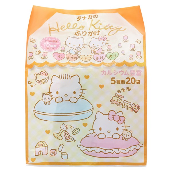 Gia vị rắc cơm 5 vị Tanaka Foods Hello Kitty túi 20 gói 40g (từ 1 tuổi)
