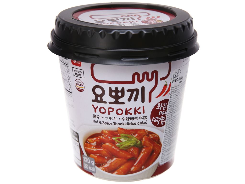 Bánh gạo tokbokki Yopokki siêu cay ly 120g | Bách hoá XANH
