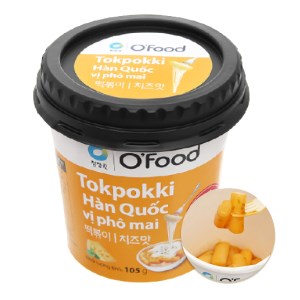 Bánh gạo tokbokki O'food vị phô mai ly 105g