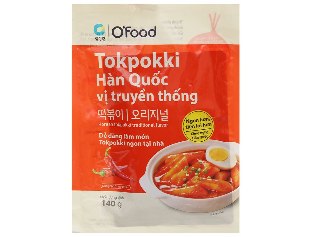 Bánh Gạo Topokki Hàn Quốc Dạng Thỏi Truyền Thống Green Food 500g  dovumart