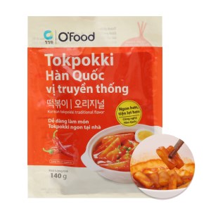 Bánh gạo topokki O'food vị truyền thống gói 140g