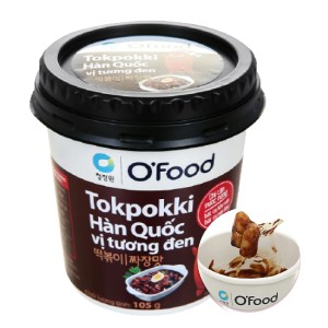 Bánh gạo tokpokki O'food vị tương đen ly 105g