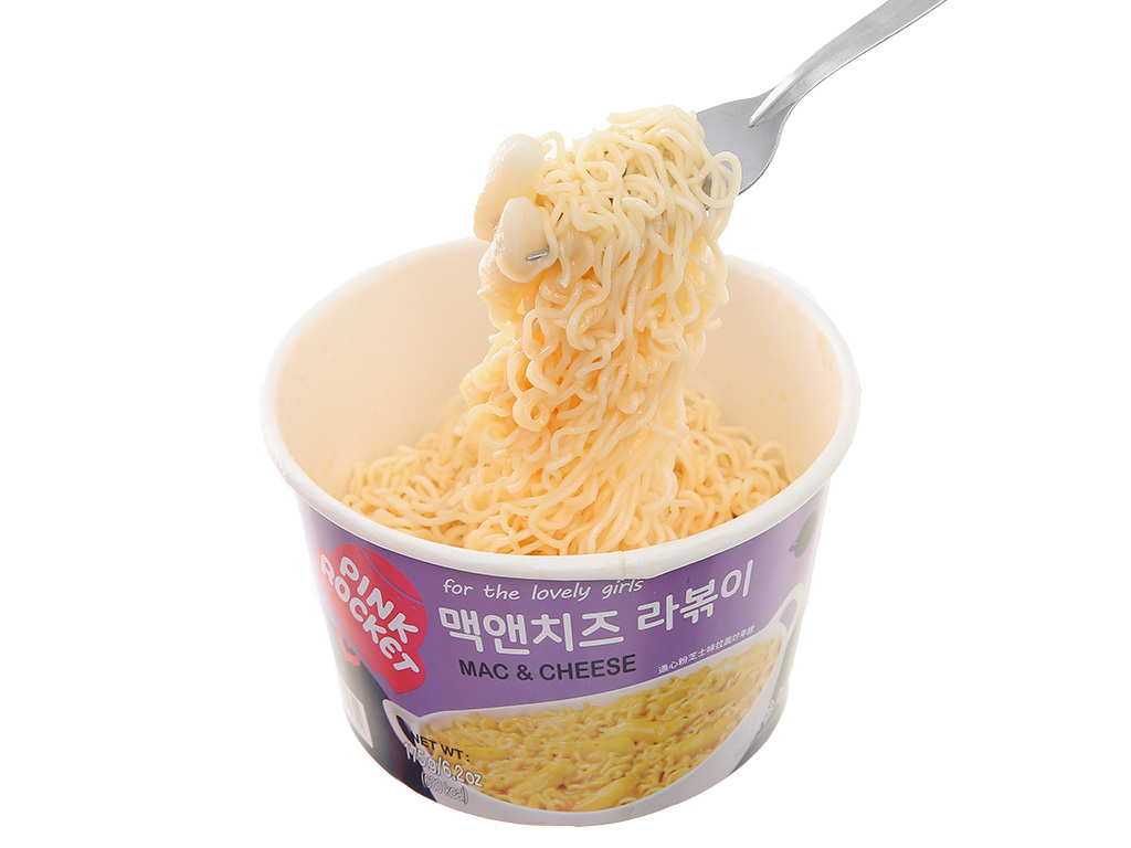 Bánh gạo Pink Rocket Topokki Mac & Cheese ly 175g 11