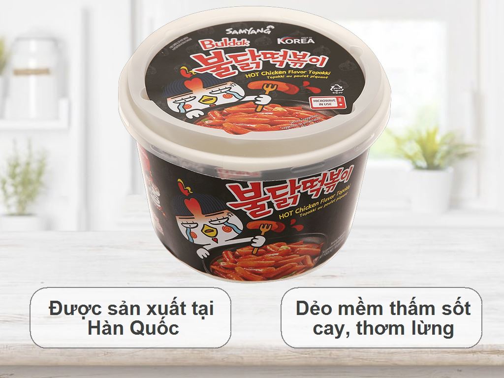 Bánh gạo topokki Samyang vị gà cay tô 185g tại Bách hoá XANH