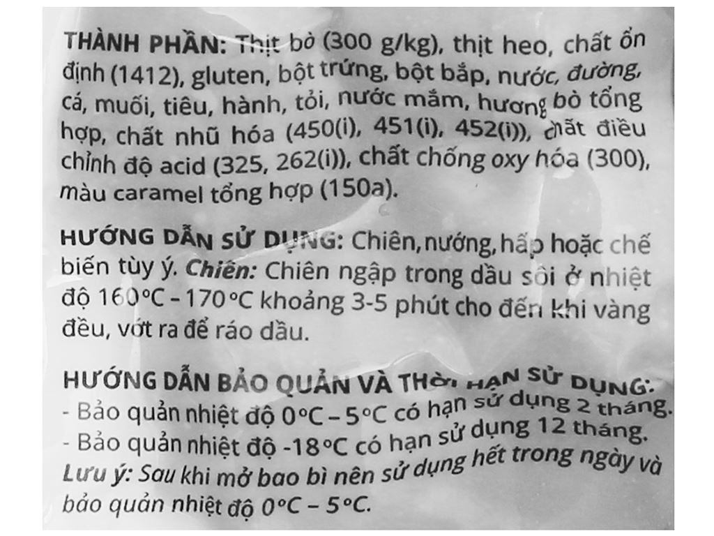 Bò viên Bếp 5 sao gói 500g 4