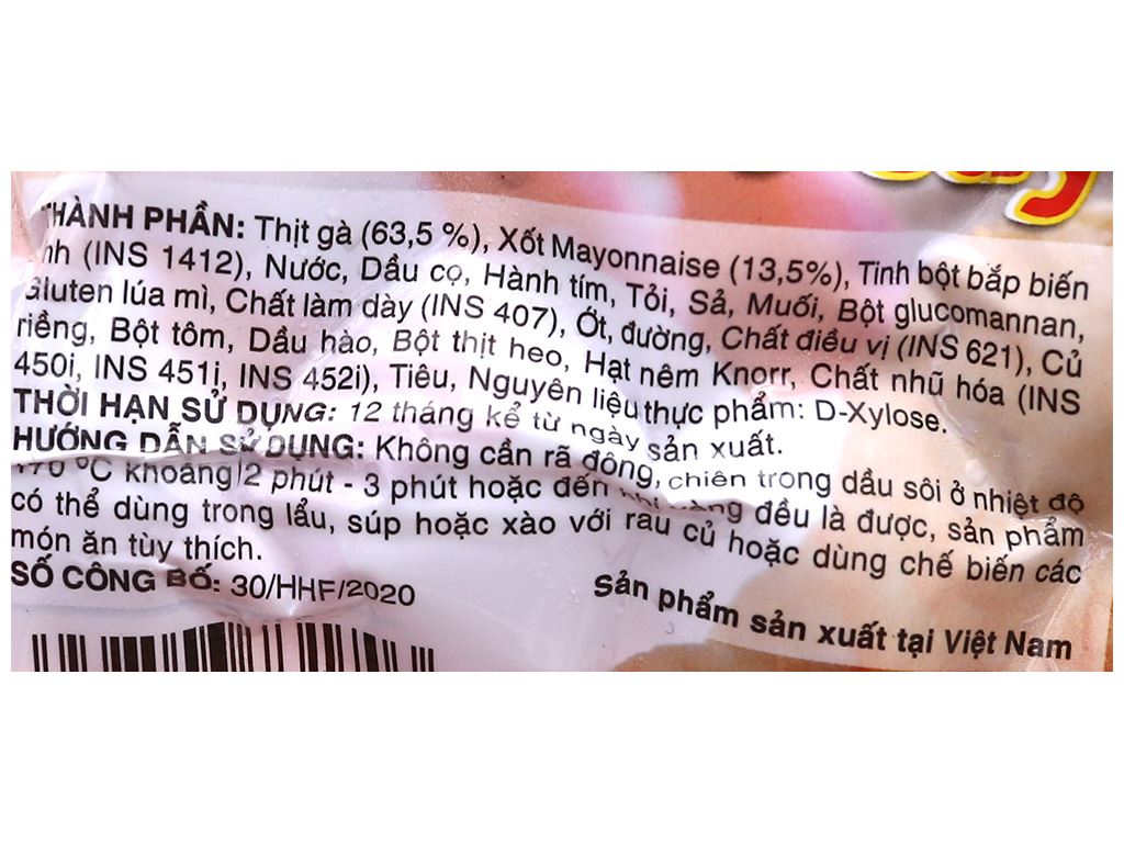 Gà viên nhân sốt cay Hoàn Hảo Food gói 450g 4