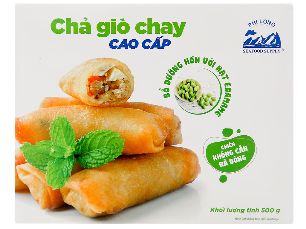 Chả giò hạt edamame Phi Long 500g giá tốt tại Bách hoá XANH